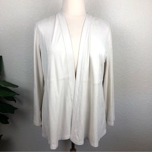 NEW Chico’s Travelers Collection Cream Knit Jacket w/Pleat Back-SZ-3 (14-16)